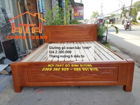 GIƯỜNG NGỦ GỖ XOAN TA 1M8