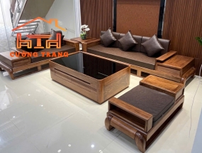 SOFA 2 VĂNG GỖ HƯƠNG XÁM