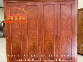 TỦ ÁO GỖ HƯƠNG ĐÁ 2M