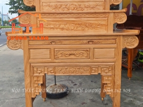 BÀN THỜ 3 TẦNG GỖ GÕ ĐỎ 100%