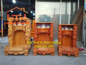 ÔNG ĐỊA GỖ XOAN RỒNG CUỘN