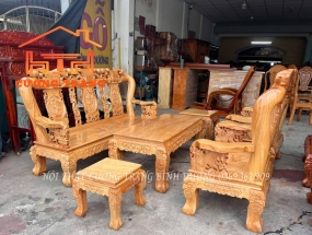 SALON GỖ GÕ ĐỎ CỘT 12