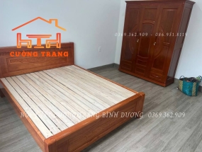 Giường tủ gỗ xoan giá rẻ