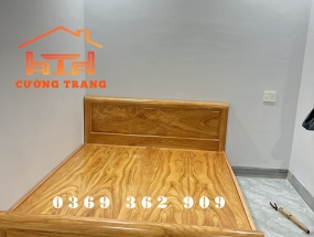 GIƯỜNG NGỦ GỖ GÕ ĐỎ DÁT PHẢN 1M6