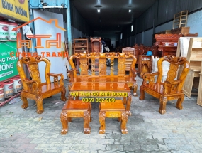 SALON GỖ TRÀM BÔNG VÀNG CỘT 10
