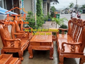 SALON GỖ HƯƠNG ĐÁ QUỐC ĐÀO CỘT 12