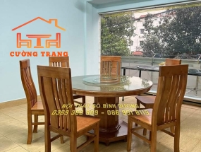BÀN ĂN TRÒN GỖ SỒI NGA