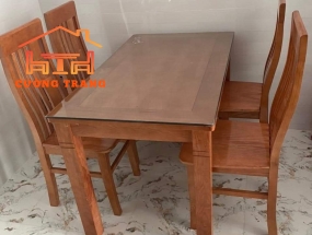 BÀN ĂN GỖ SỒI 4 GHẾ
