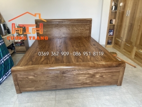 GIƯỜNG HƯƠNG XÁM DÁT PHẢN 1M6