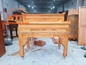 BÀN THỜ GỖ GÕ ĐỎ 100% NGANG 1M53 