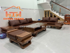 SOFA GỖ HƯƠNG XÁM 100% MẪU CÁNH TIÊN
