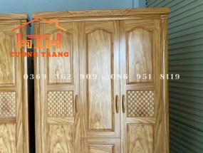 TỦ ÁO GÕ ĐỎ DÁN VÂN CAO CẤP