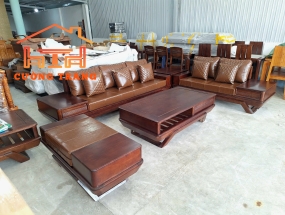 SOFA 2 VĂNG CHÂN THUYỀN GỖ SỒI NGA
