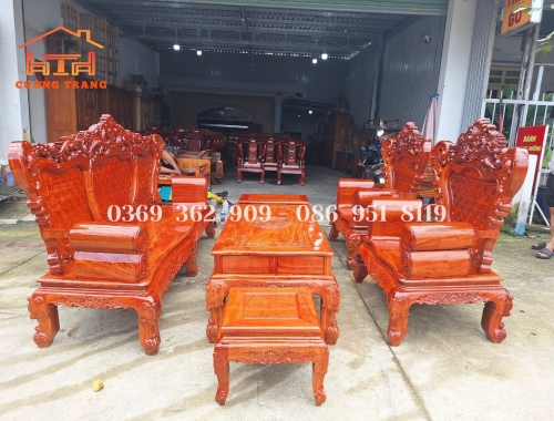 SALON HOÀNG GIA GỖ HƯƠNG ĐÁ 100%