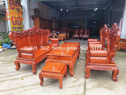 SALON HOÀNG GIA GỖ HƯƠNG ĐÁ 100%