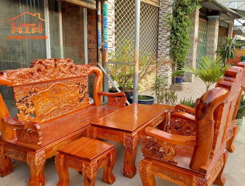 SALON GỖ TRÀM BÔNG VÀNG CỘT 12