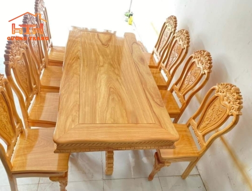 BÀN ĂN GỖ GÕ ĐỎ 100%