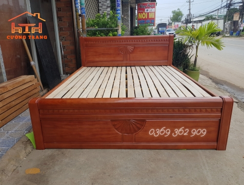 GIƯỜNG NGỦ GỖ XOAN ĐÀO 1M6
