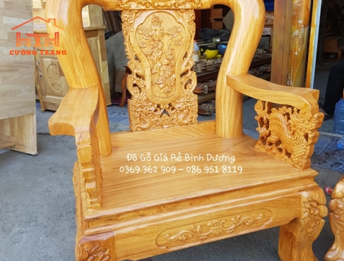 SALON GỖ GÕ ĐỎ RỒNG BÁT TIÊN CỘT 12