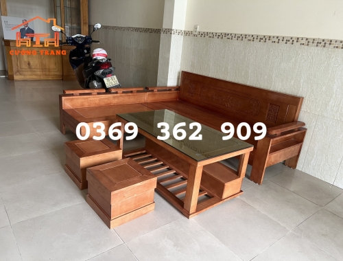 SOFA GÓC NHỎ GỖ SỒI NGA