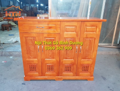 TỦ GIÀY DÉP GỖ CAO SU 1M2
