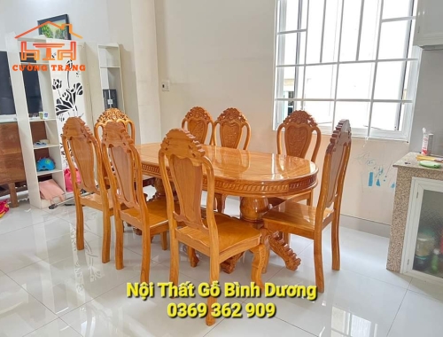 BÀN ĂN GỖ GÕ ĐỎ 100%
