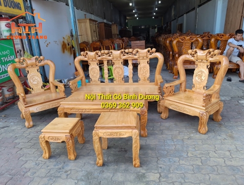 SALON GỖ GÕ ĐỎ CỘT 10