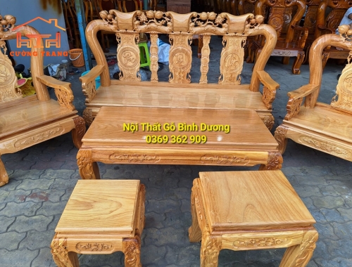 SALON GỖ GÕ ĐỎ CỘT 10