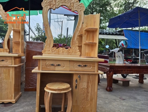 BÀN TRANG ĐIỂM GỖ THÔNG 80