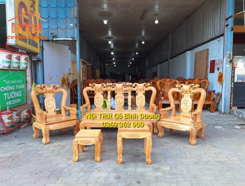 SALON GỖ GÕ ĐỎ CỘT 10
