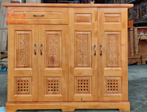 TỦ GIÀY DÉP GỖ CAO SU 1M2