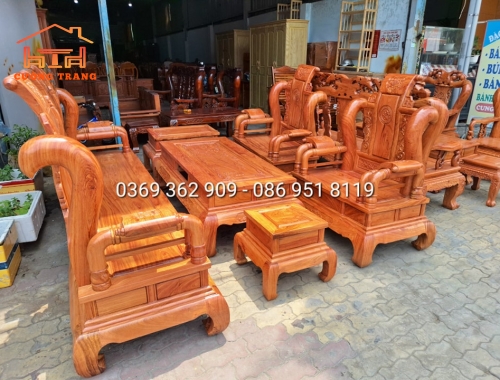 SALON HƯƠNG ĐÁ TẦN THUỶ HOÀNG KHUÔN 4 VÁN 2 SIÊU DÀY