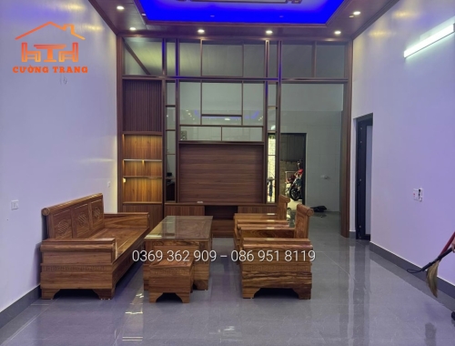 SALON GỖ HƯƠNG XÁM MẪU PHÁO