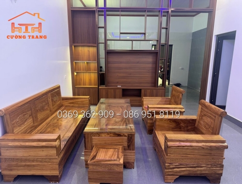 SALON GỖ HƯƠNG XÁM MẪU PHÁO