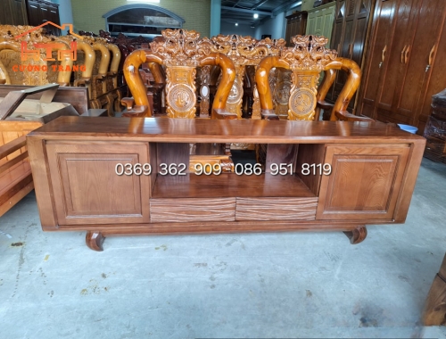 KỆ TV GỖ SỒI MÀU ÓC CHÓ 1M8 