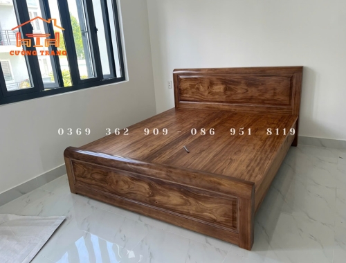 GIƯỜNG HƯƠNG XÁM DÁT PHẢN 1M6