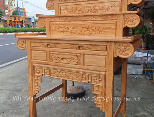 BÀN THỜ 3 TẦNG GỖ GÕ ĐỎ 100%