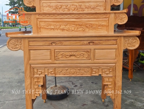 BÀN THỜ 3 TẦNG GỖ GÕ ĐỎ 100%