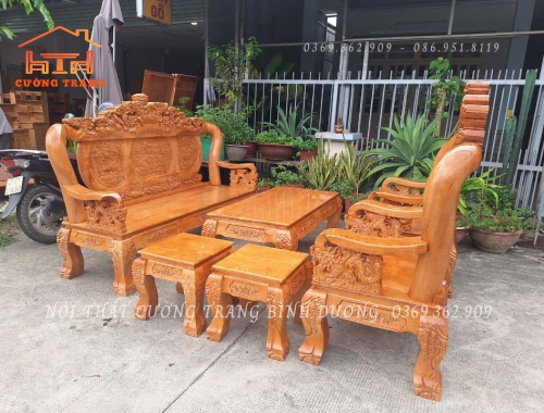 SALON NGHÊ BẢO ĐỈNH GỖ SỒI NGA 100%