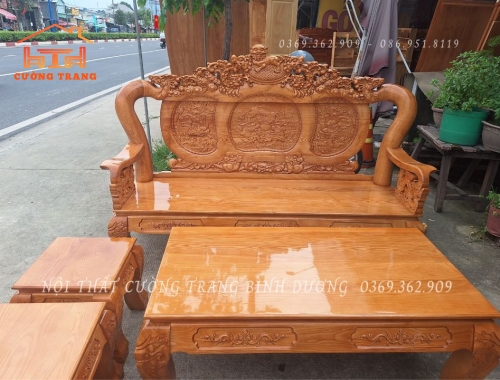 SALON NGHÊ BẢO ĐỈNH GỖ SỒI NGA 100%