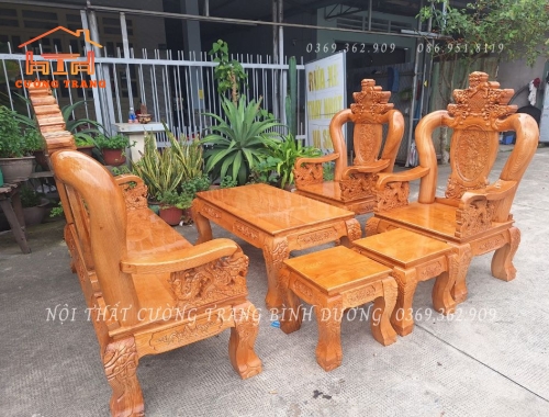 SALON NGHÊ BẢO ĐỈNH GỖ SỒI NGA 100%