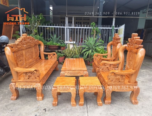 SALON NGHÊ BẢO ĐỈNH GỖ SỒI NGA 100%