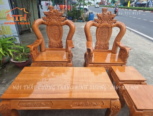 SALON NGHÊ BẢO ĐỈNH GỖ SỒI NGA 100%