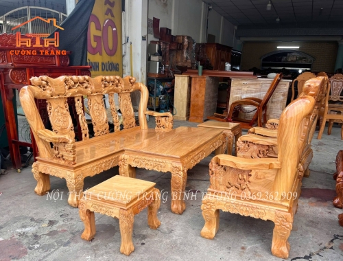 SALON GỖ GÕ ĐỎ CỘT 12