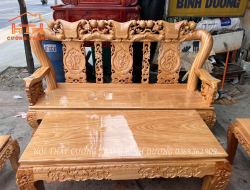 SALON GỖ GÕ ĐỎ CỘT 12