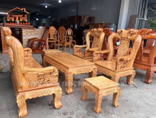 SALON GỖ GÕ ĐỎ CỘT 12