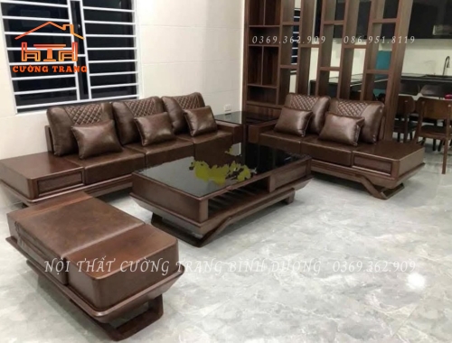 SOFA 2 VĂNG CHÂN THUYỀN GỖ SỒI NGA