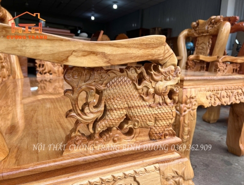 SALON GỖ GÕ ĐỎ CỘT 12