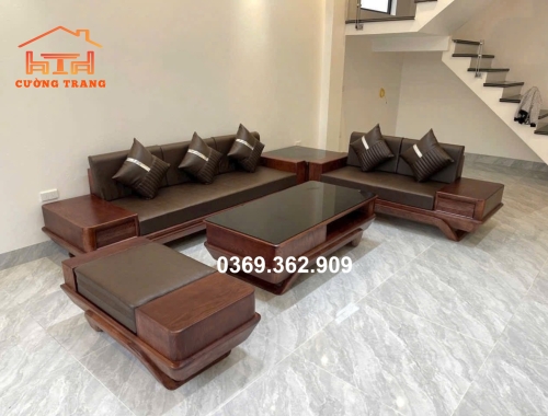 SOFA 2 VĂNG CHÂN THUYỀN GỖ SỒI NGA