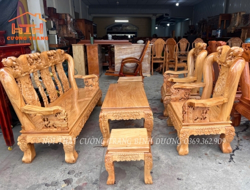 SALON GỖ GÕ ĐỎ CỘT 12